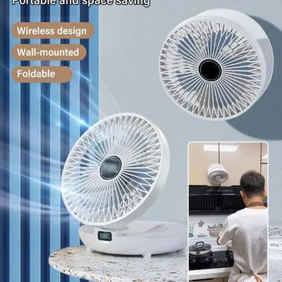 USB Electric Fans Charging Desktop Fan Wall Mounted Portable Camping Fans Rechargeable Dual Use 3 Speed Adjusted Household Tools