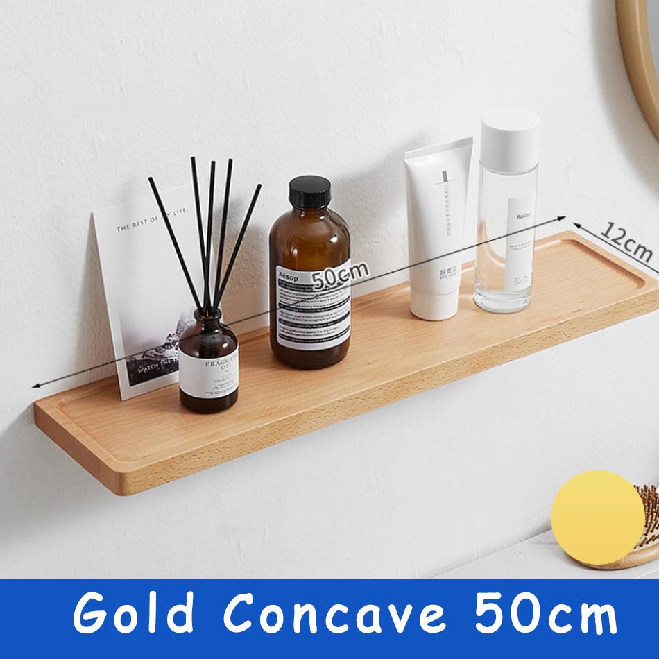 Ξύλινο Ράφι Μπάνιου Χρυσό Τοίχου Ορθογώνιο Κουζίνας Αλουμίνιο Οξιά Μπάνιου Ντους Σαμπουάν Σαπούνι Ράφι Αποθήκευσης Θήκη Μαύρο Λευκό