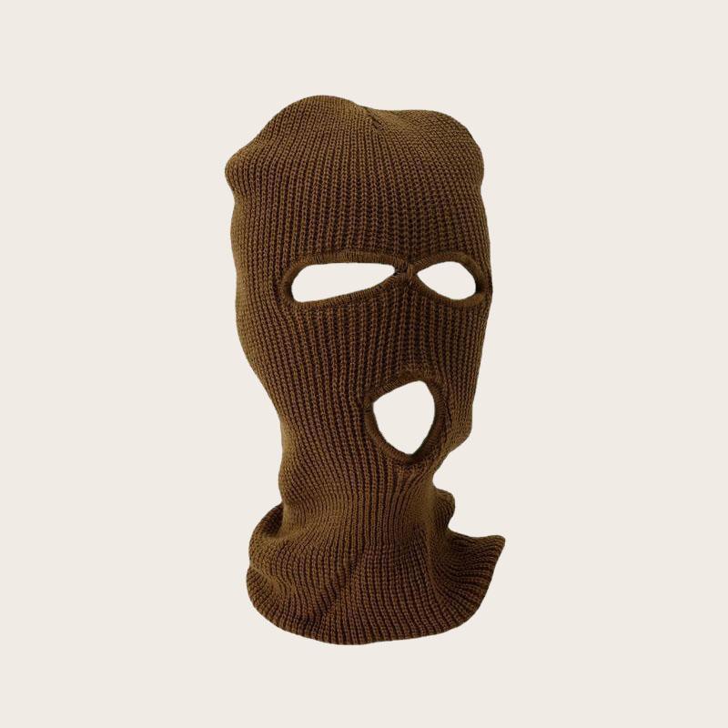 2026 New Black White 3 Hole Full Face Ski Mask Balaclava for Men Women Army Tactical CS Windproof Knit Beanies Winter Warm Caps