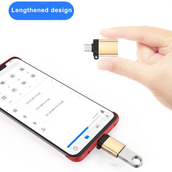 Mini Portable OTG to Type-C Charging USB 3 Cable Adapter for Phone/Tablet