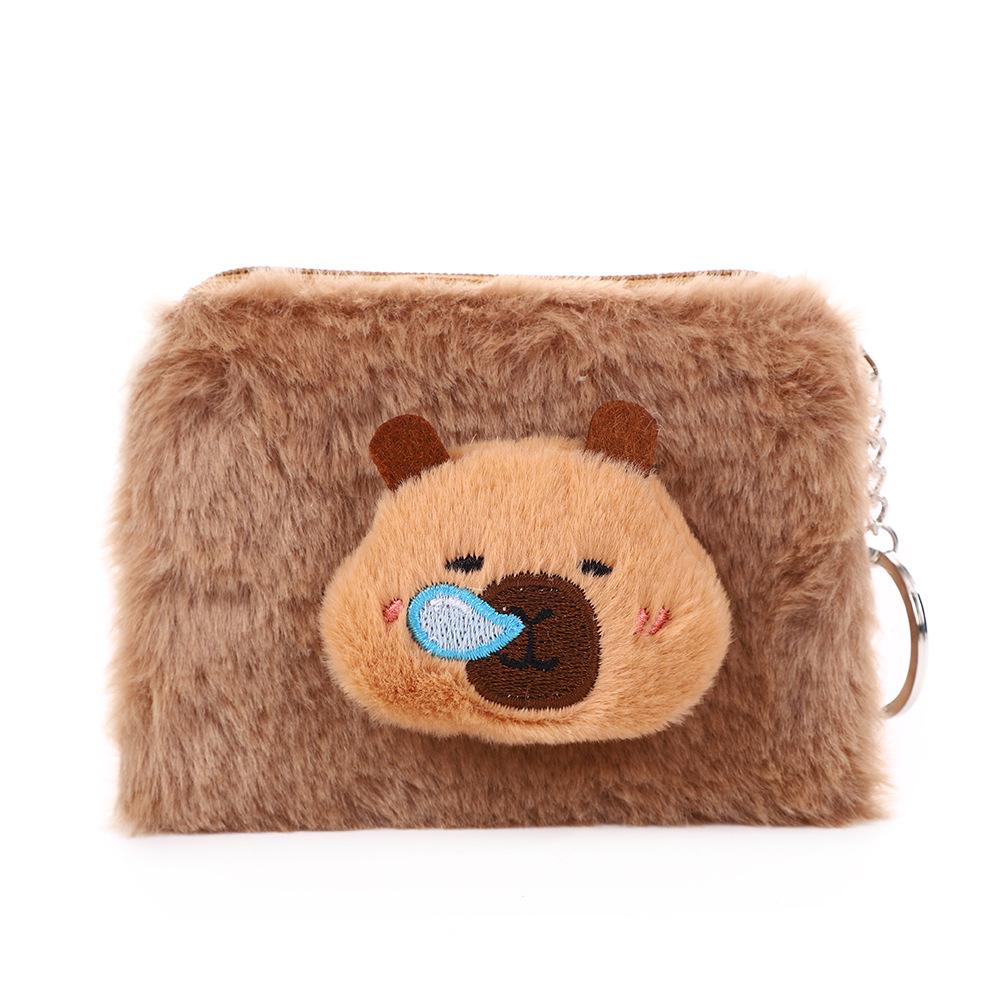 Portamonete Peluche Capibara Cartone Animato per Bambini