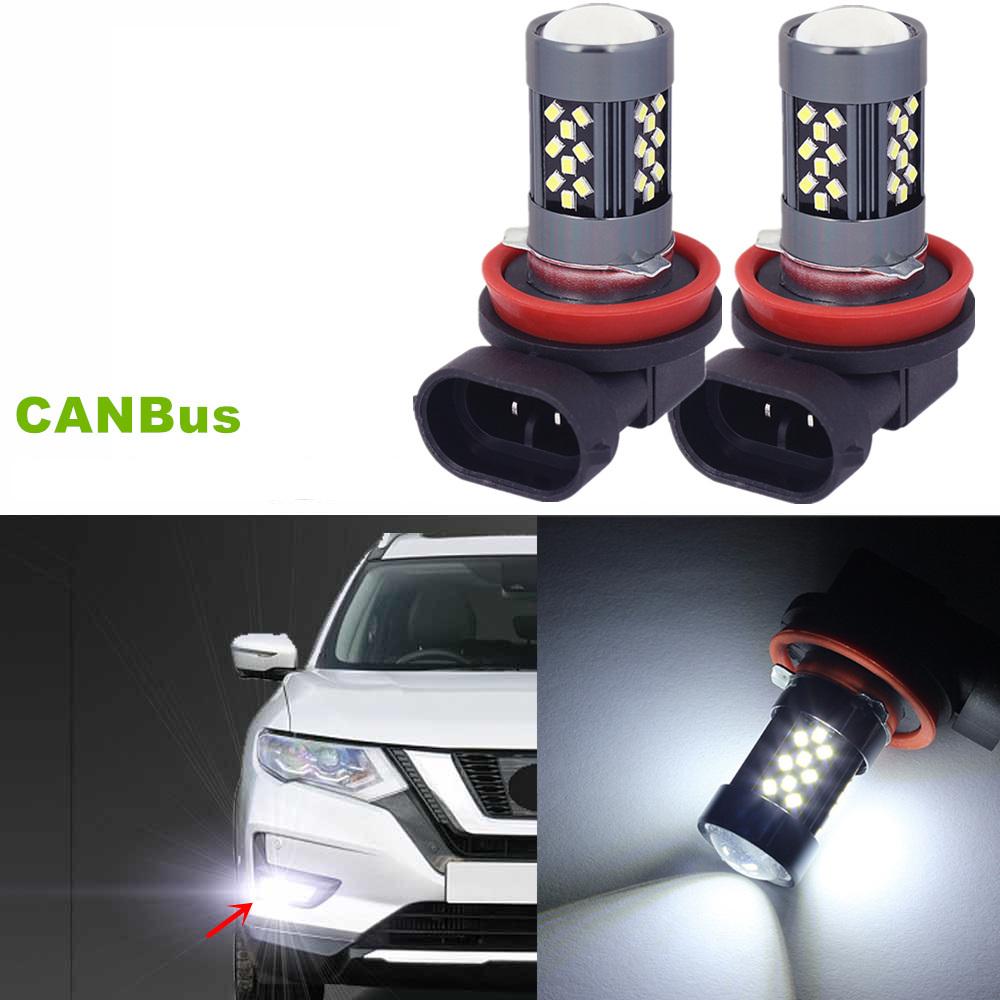 For X-trail T32 2013-2020 2pcs/lot CANBus Error Free 42SMD LED Front Fog Lamp Fog light