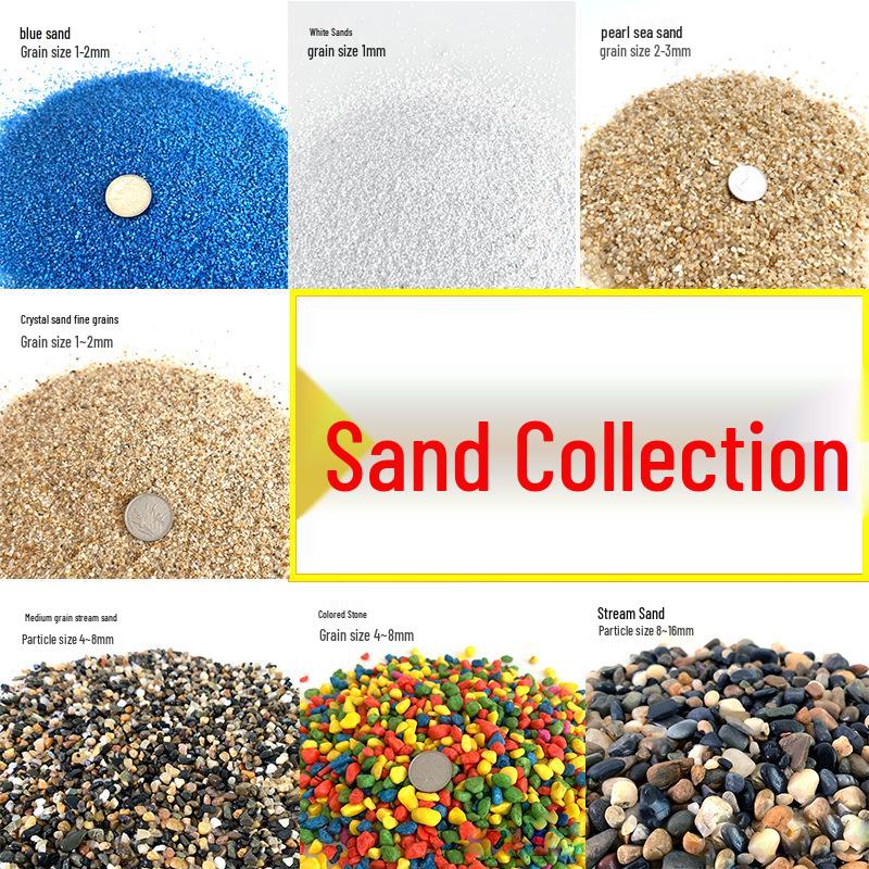 Natürlicher feiner Aquariensand: Natürliche Substratdekoration für Aquarien mit farbigem Kristall und Bachsand