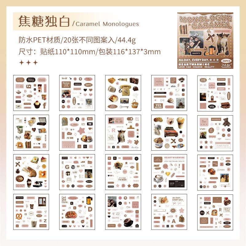 MINKYS Cute PET Waterproof Decorative Sticker Book Journal Materials Stickers Kids Gift School Stationery