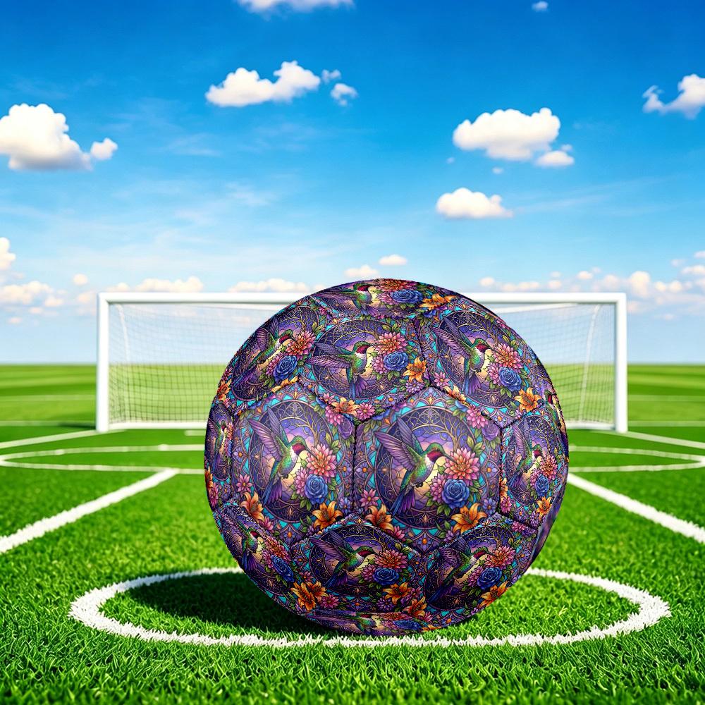 1pc Hummingbird Garden Glass Durable Size 5 Soccer Ball Professional Match Training Football Indoor &Outdoor Sports Ball P60154