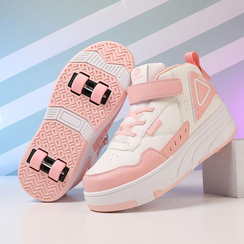 

Kids Roller Skate Shoes Fashion Casual Sports Children 4-Wheels Sneakers for Boys and Girls Outdoor Running 31