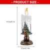 Snow Globe Candle Lamp With Realistic Floating Snowflakes Safe Plastic Design For Christmas Winter Party Homes Decors