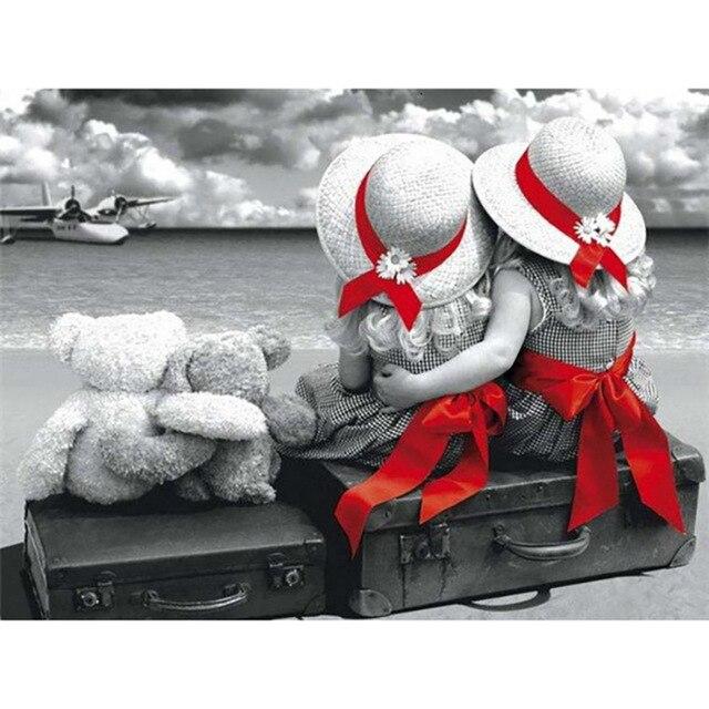 DIY Diamond Painting Flowers Rose Full Square Round Scenery City Street Diamond Mosaic Black And Red Cross Stitch Handmade Gift