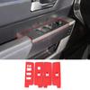 Sport Red Window Glass Lift Switch Button Frame Cover Trim For Toyota Tundra