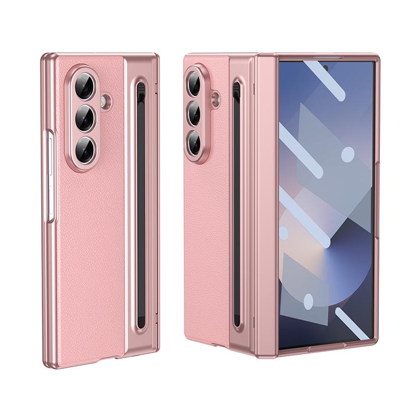 Für Samsung Galaxy Z Fold 8 Ultra Z Fold 8 7 6 5 4 3 S Pen Leder Handyhülle Scharnierschutz Touch Pen Integrierter BildschirmSchutz Galaxy Z Fold5
