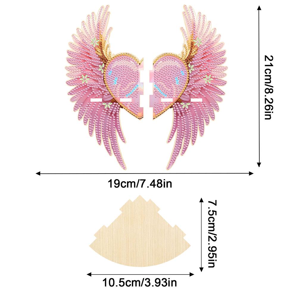 5D DIY Diamond Art Floating Corner Shelf Colorful ButterflyPattern Diamond Painting Triangle Fan Shaped Rack for Kitchen Bedroom