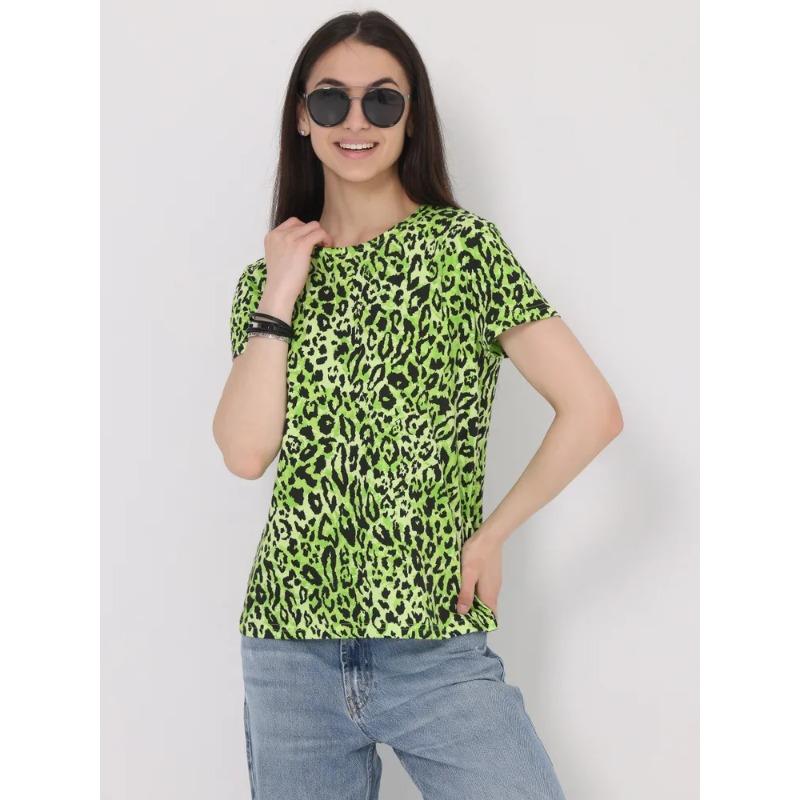 

Летний топ с круглым вырезом и 3D-леопардовым принтом, модные повседневные женские футболки с короткими рукавами 6XL