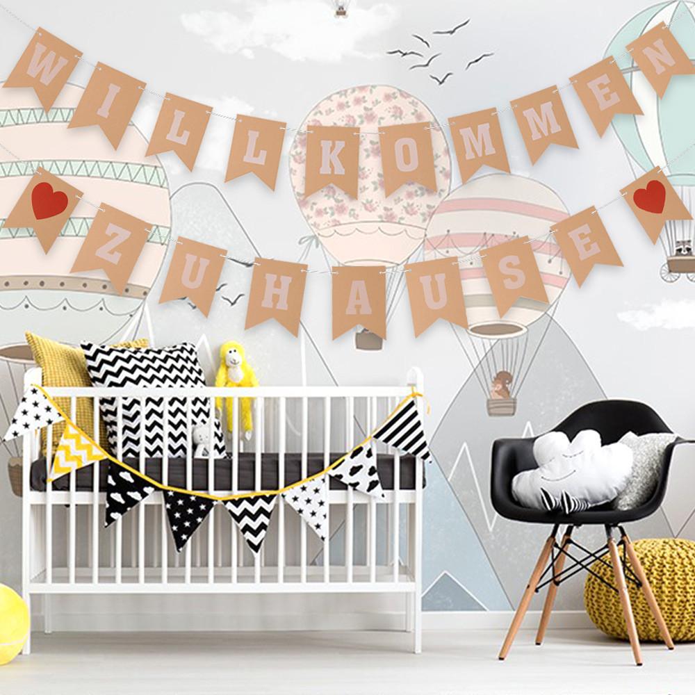 Willkommen Charming Zuhause German Welcome Home Flags For Festivities Family