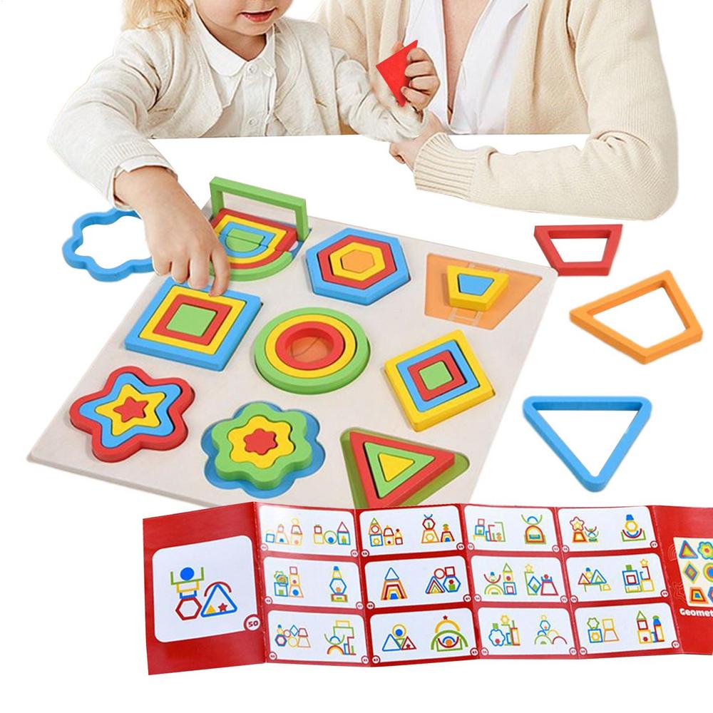 Baby Puzzle Toddler Puzzles Geometric Activities Games For Learning Development Preschool Education Kindergartens Kids Boys