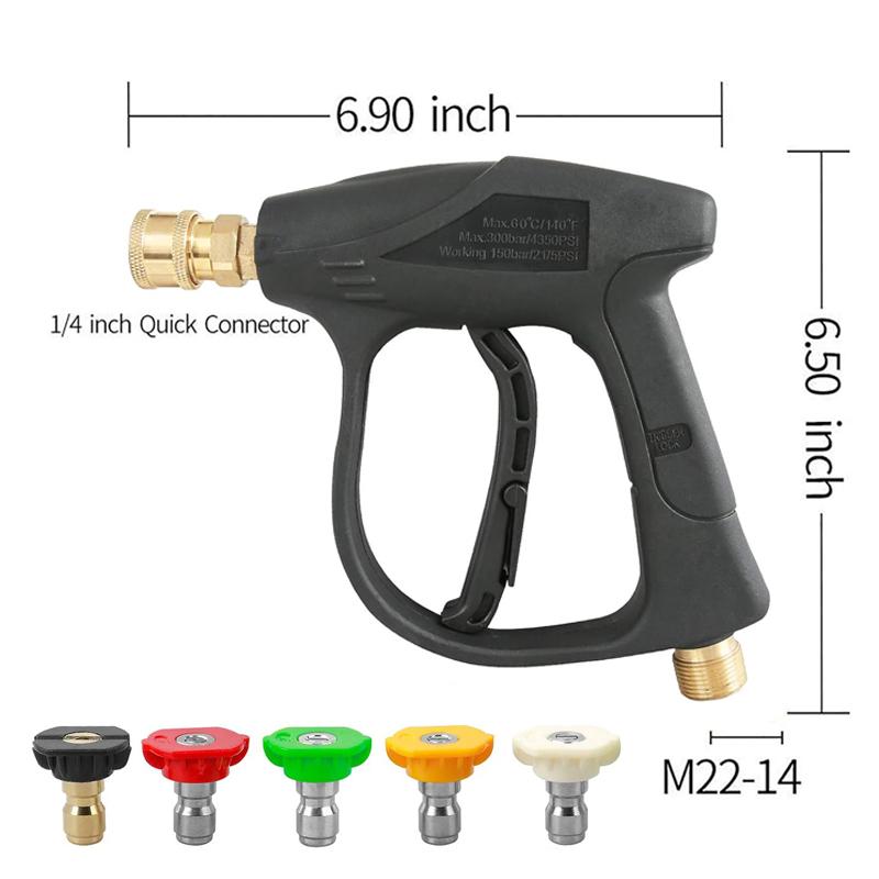 Car Washer Water Gun Cleaning Foam Generator Snow Foam Lance 1/4" Quick Release Nozzles High Pressure Household Cleaning Machine