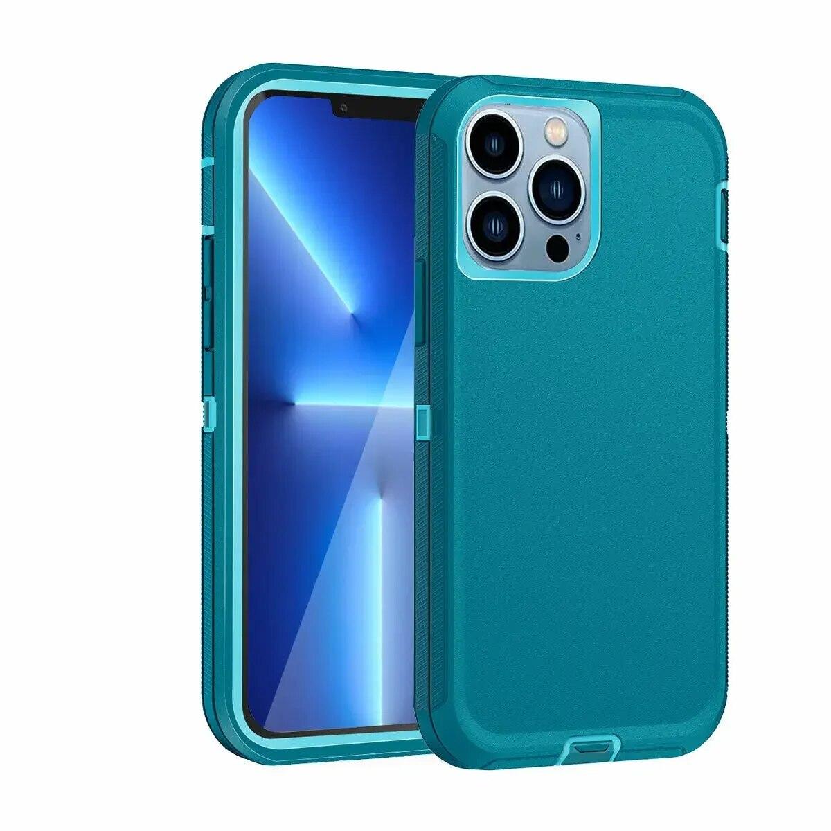 

Чохол 3 в 1 Defend для IPhone 11 12 13 14 Pro Max 15 Plus 7 8 SE 2022 X Xs XR Otter Box Heavy Duty Shockproof Hybrid Cover Cases For iPhone7 8