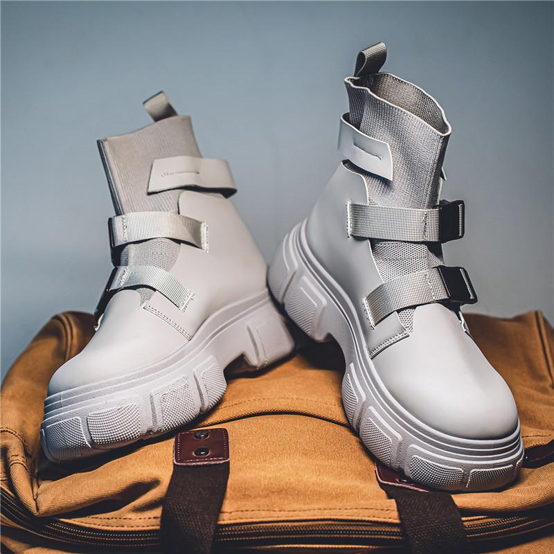 

Thick Soled Workwear Boots Socks Shoe Covers Suitable for Autumn and Winter Versatile Casual Thick Soled Boots Motorcycle Shoes 39