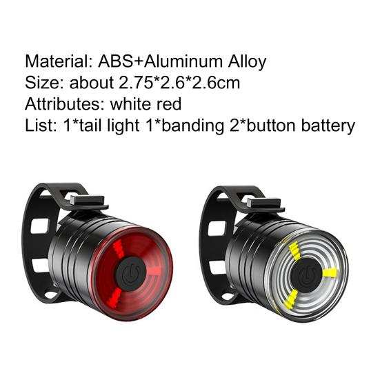 Bike Tail Light 3 Models Waterproof LED Cycling Bicycle Rear Warning Lamp