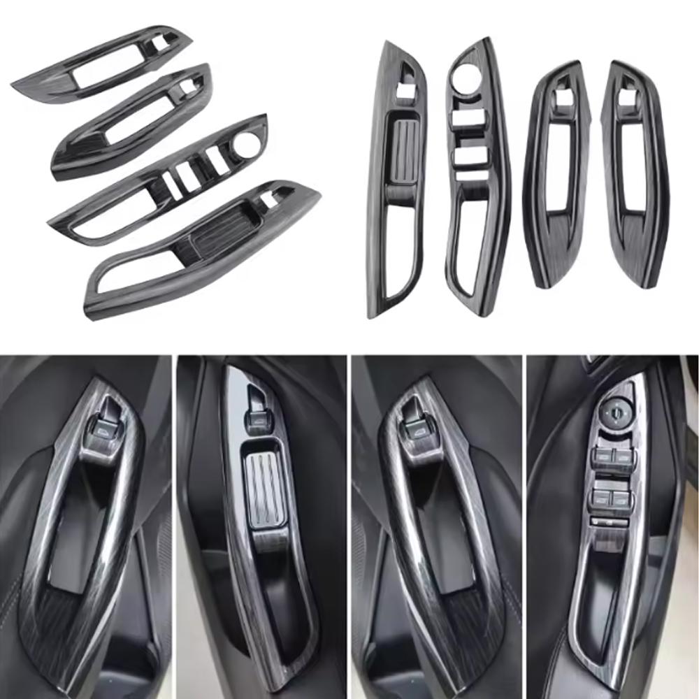 UZYJ9 Car Window Lifter Panel Frame Decoration Cover Trim Sticker For Ford Focus MK 3 4 MK3 MK4 2009-2017 LHD Accessories