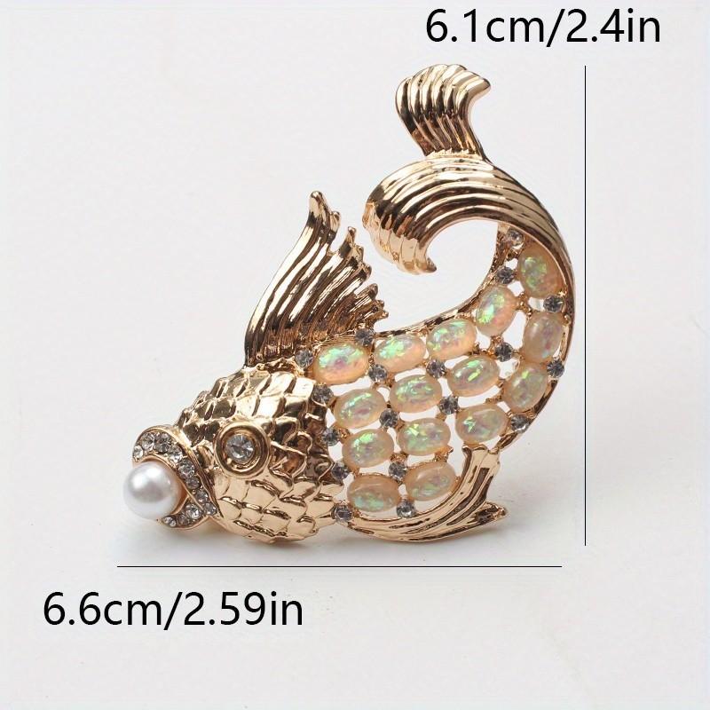 Koi Fish Brooch Pin With Electroplated Alloy For Fashionable Women And Men