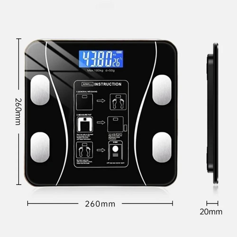 Weighing Scale Digital Body Weight Scale Measuring Tools Weights and Multifunctional Electronic Scales Fat Intelligent Bluetooth