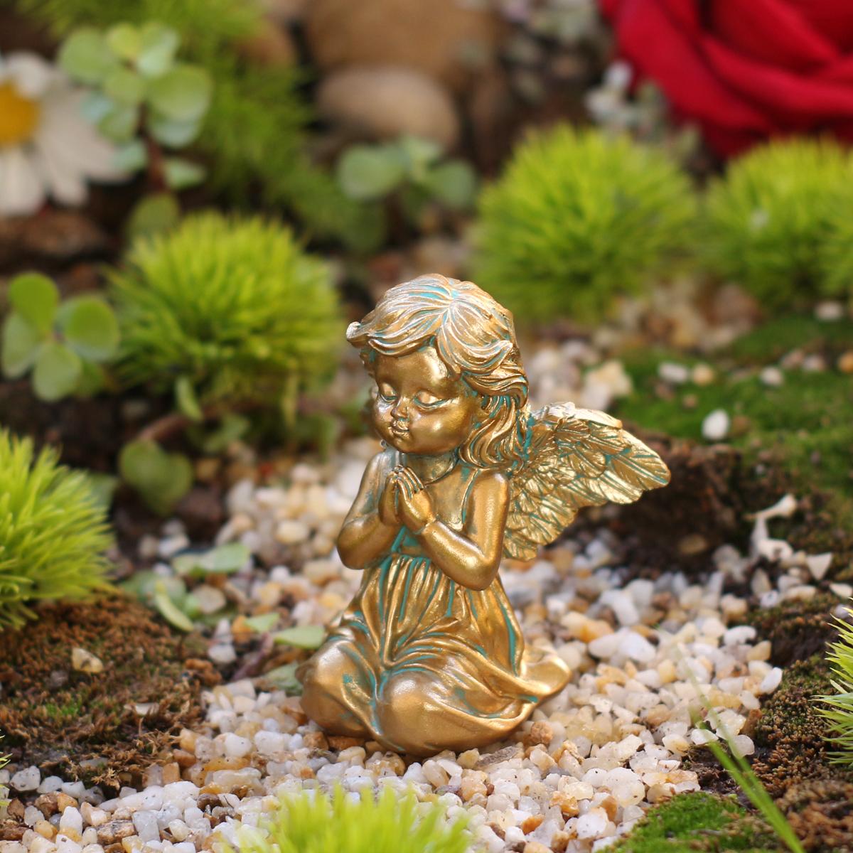 

1 golden angel ornament, prayer angel, home decoration ornament, carefully prepared gift золотой