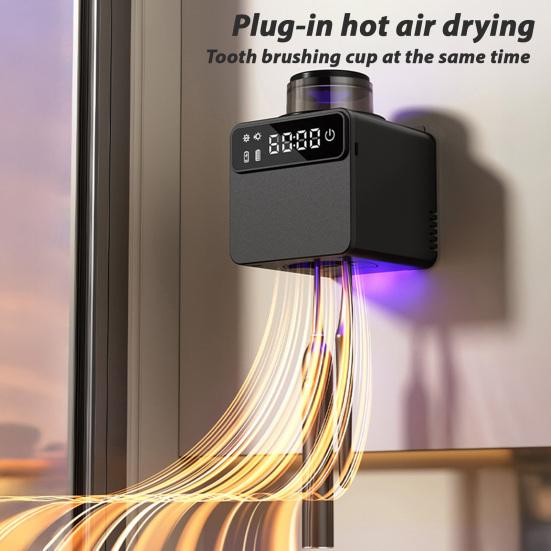 Electric Toothbrush Holder Digital Display Rechargeable Multifunctional Wall Mounted Toothbrush