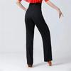 Hohe Taille Damen Latein Modern Dance Hose Professionelles Enges Bündchendesign Hose Dame Ballsaalhose Tasche