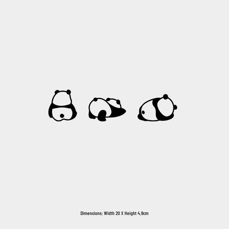 

Cute Three Pandas Pattern Waterproof Car Decals - Cartoon Animal Front Wheel Arch Stickers