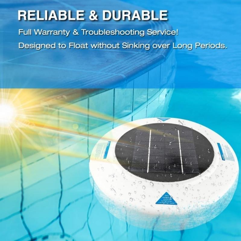 Swimming Pool Purifiers Replacement Solar Pool Ionizer Automatic Floating Pool Cleaner for Spa Hot Tubs Water Processor