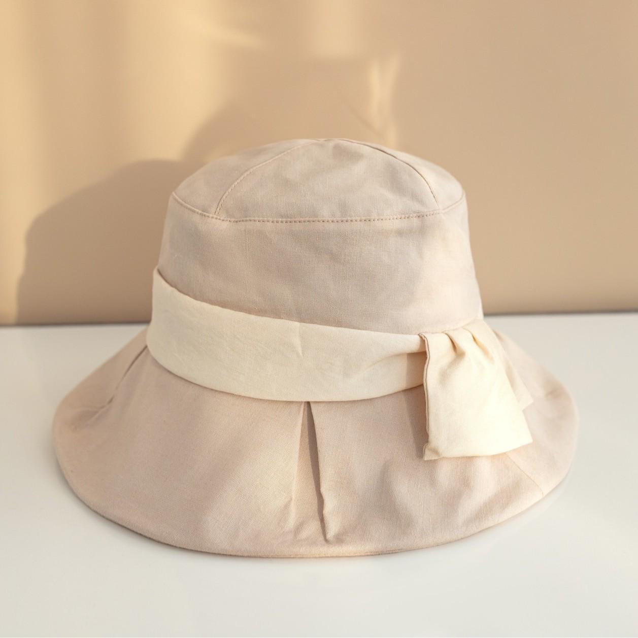 

2025 Женская универсальная складная шляпа-панама с бантом и широкими полями для защиты от солнца 58-60cm хаки
