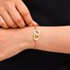 Wind Stainless Steel Plated 18K Gold Flat Cross Chain Double Heart Interlocking Bracelet Women'S Jewelry Br-2199