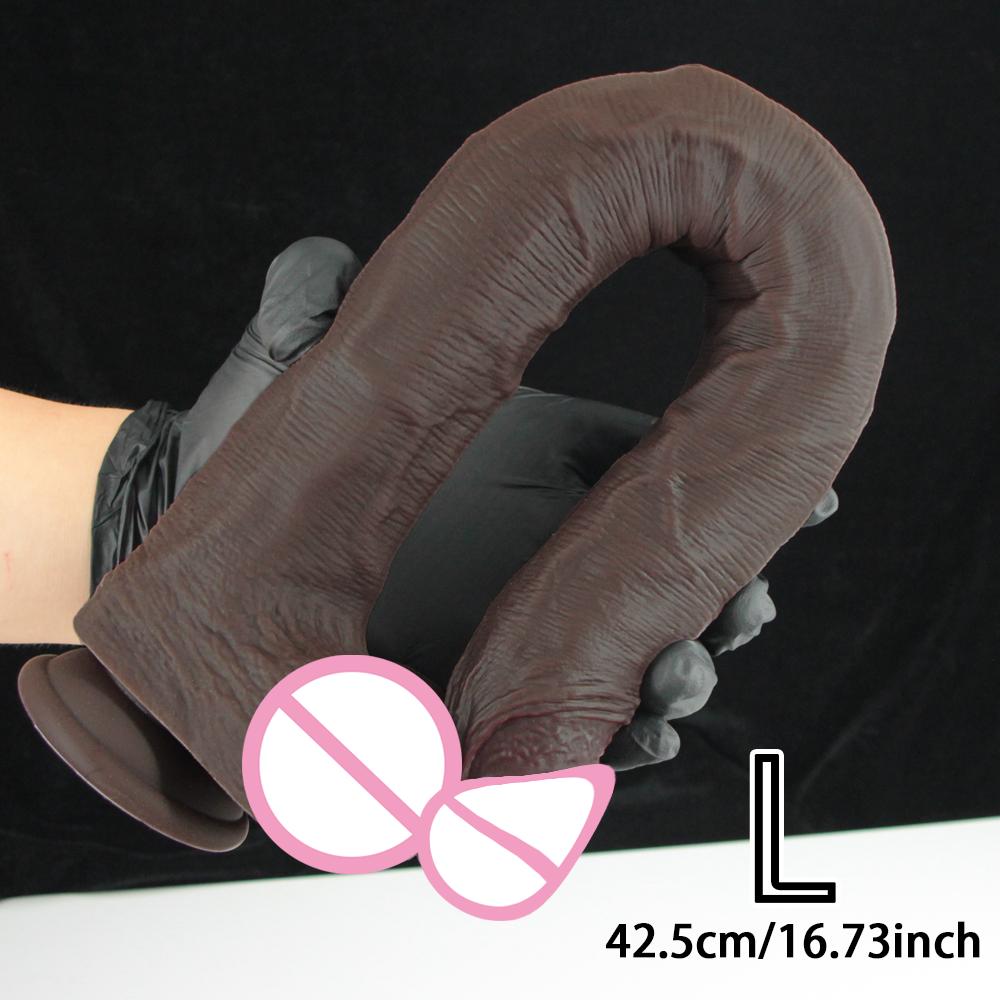 42,5 cm lange Dildos Realistischer Dildo Silikon Großer Penis Weiche Anal Sex Spielzeuge Saugnapf Großer Schwanz Für Frauen Männer Erwachsene Masturbatoren