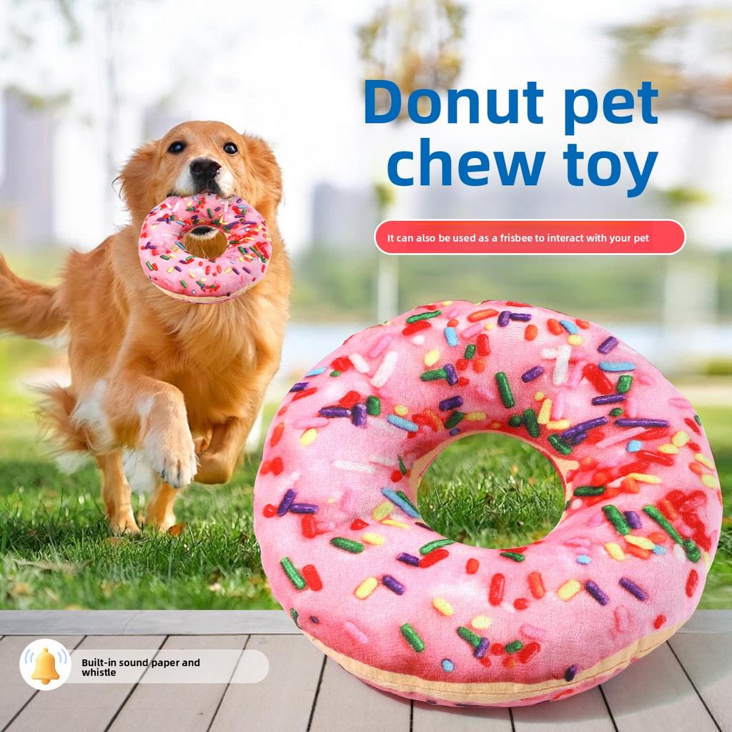 Dog Biting Sound Toy, Fun Pizza, BB Barking Interactive Training, Tear-resistant Pet Teeth Grinding Toy