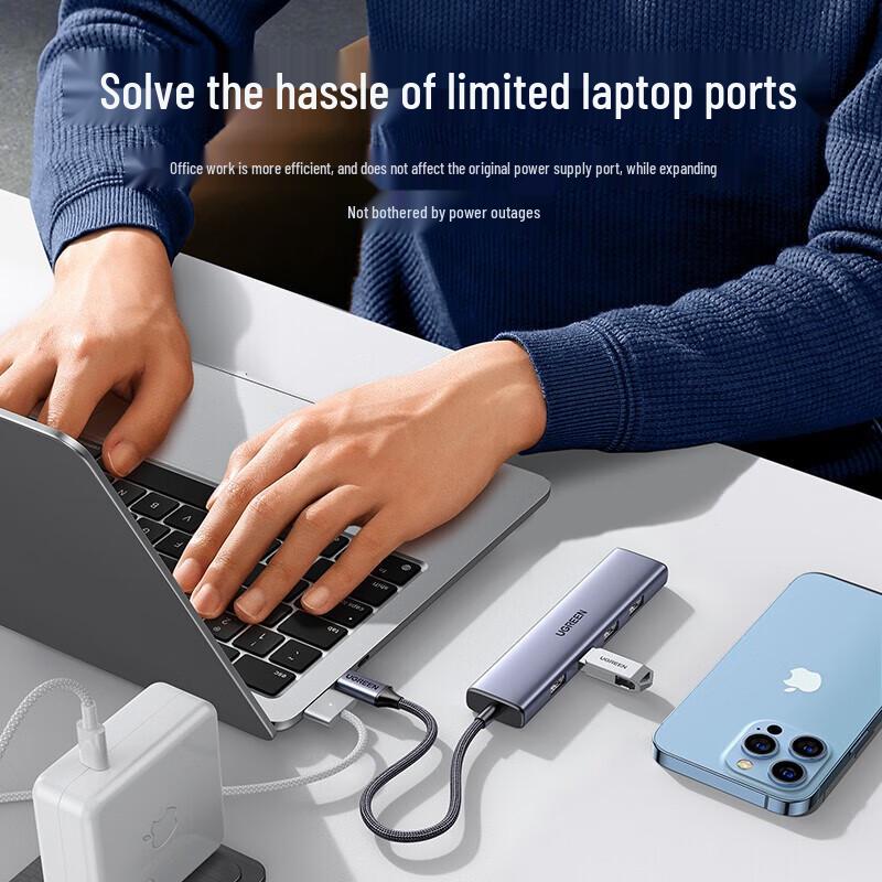 UGREEN CM475 USB Gigabit Ethernet Adapter & Hub