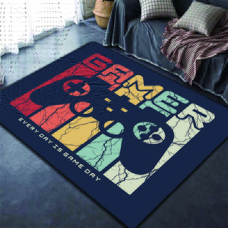 Gamer-Controller-Teppiche, rutschfeste Bodenmatte, Fußmatten, Home Runner-Teppich für Schlafzimmer, Indoor- und Outdoor-Kinderspielmatte