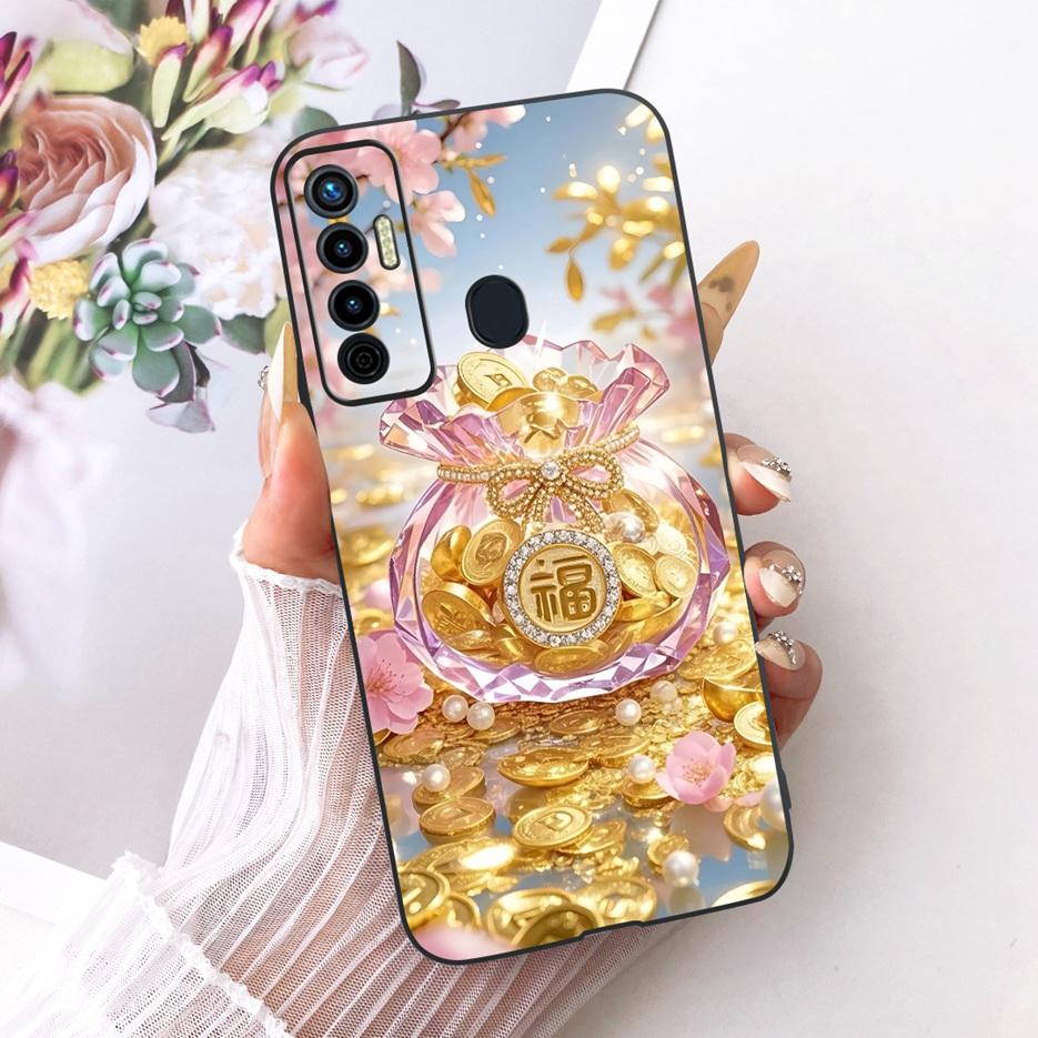 For Tecno Camon 17 Pro Case CG8 CG8h Luxury Butterfly Tree Painted Cover Soft Silicone Case For Tecno Camon 17P Camon17 Pro Bags