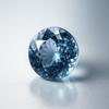 Naturalny akwamaryn, szlif okrągły, kolor oceanu niebieski, certyfikowany, 7,20 ct, luźny kamień szlachetny