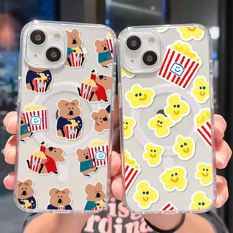 Lovely Bear Quokkas Wireless Charging Case for iPhone 17 Air 16 E 15 14 13 12 Mini 11 Pro Max Transparent Silicone Edge Cover