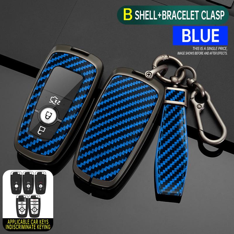 Styling Mouldings Alloy Car Remote Key Case Cover Protect Shell Bag For Ford Edge Fusion Mustang Explorer Escape F150 F250 F350