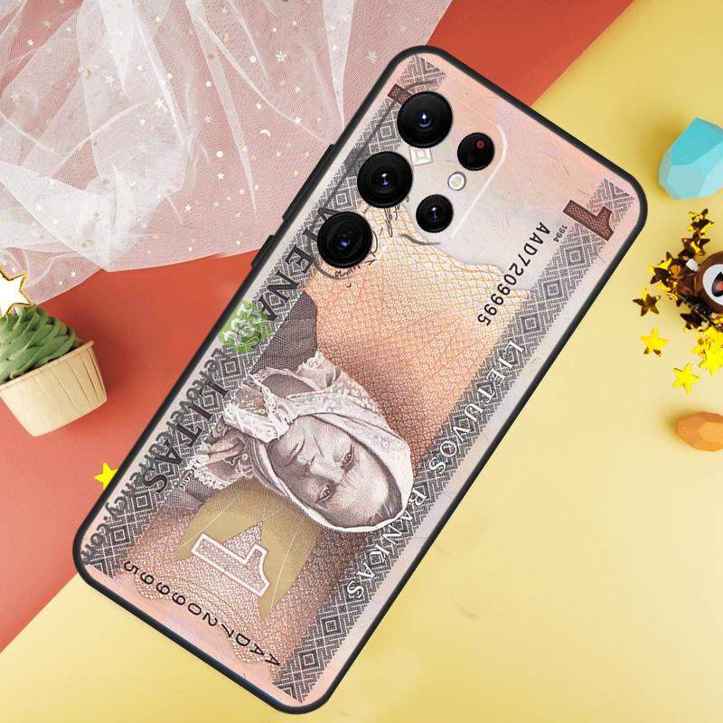Lithuania Litas Money Funda For Samsung Galaxy S24 Ultra S23 S22 Plus S21 S20 FE S8 S9 S10 Note 10 20 Ultra Case