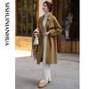 Elegant Mid-length Wool Blend Coat for Women