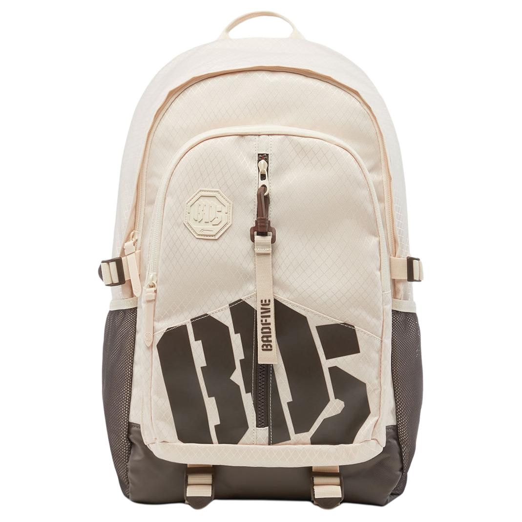 

Li Ning Badfive Fashion Sports Casual Workwear Zipper Backpack Unisex Backpack Rock-White Gray Slate-Brown ABSU337-3 Rock White & Gray & Slate & Umber