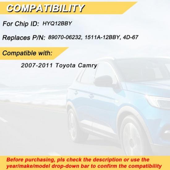 Replacement For 2007 2008 2009 2010 2011 Toyota Camry Key Fob Remote HYQ12BBY