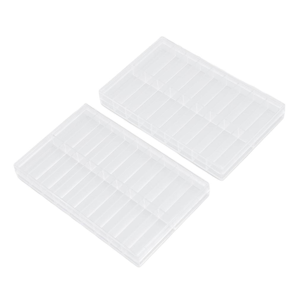 2PCS 18 Grids Organizer Dustproof Storage Box Plastic Compartment Container for Small Watch Parts and Screws