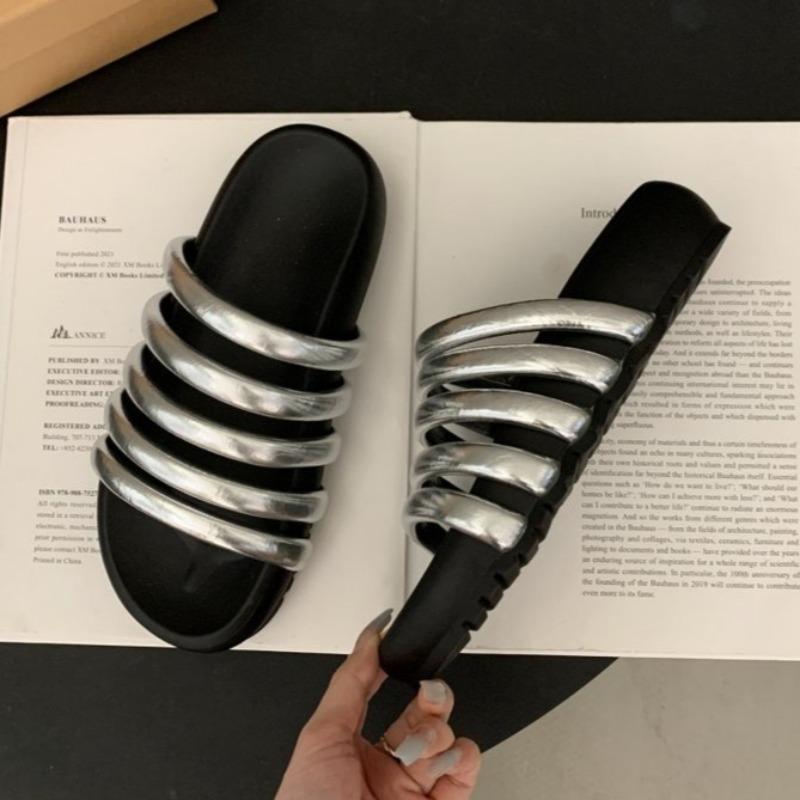 Fashion Platform Women Slippers Designer Flats Shoes Casual Slingback Sandals Summer Fashion Flip Flops 2025 New Beach Zapatillas Mujer