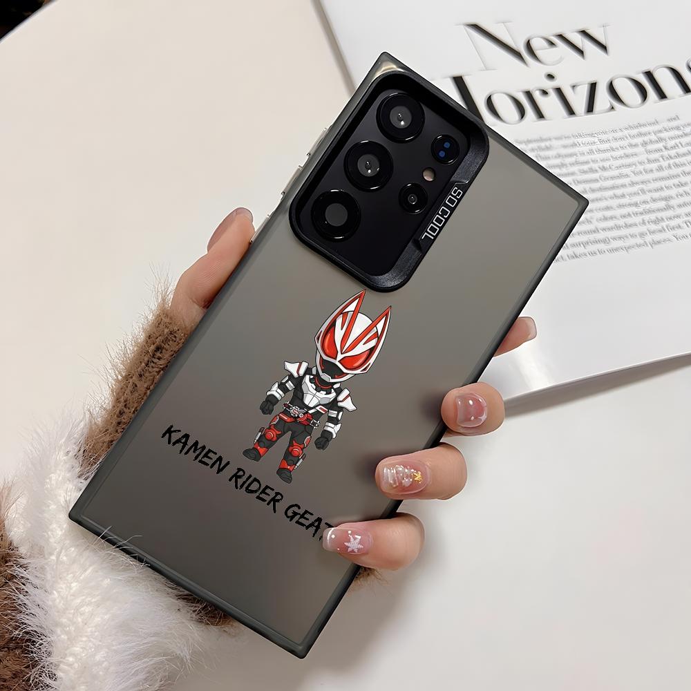Classic K-Kamen Rider Phone Case For Samsung Galaxy S25 Edge S24 S23 S22 S21 S20 Ultra Funda Silicone Silver Cover