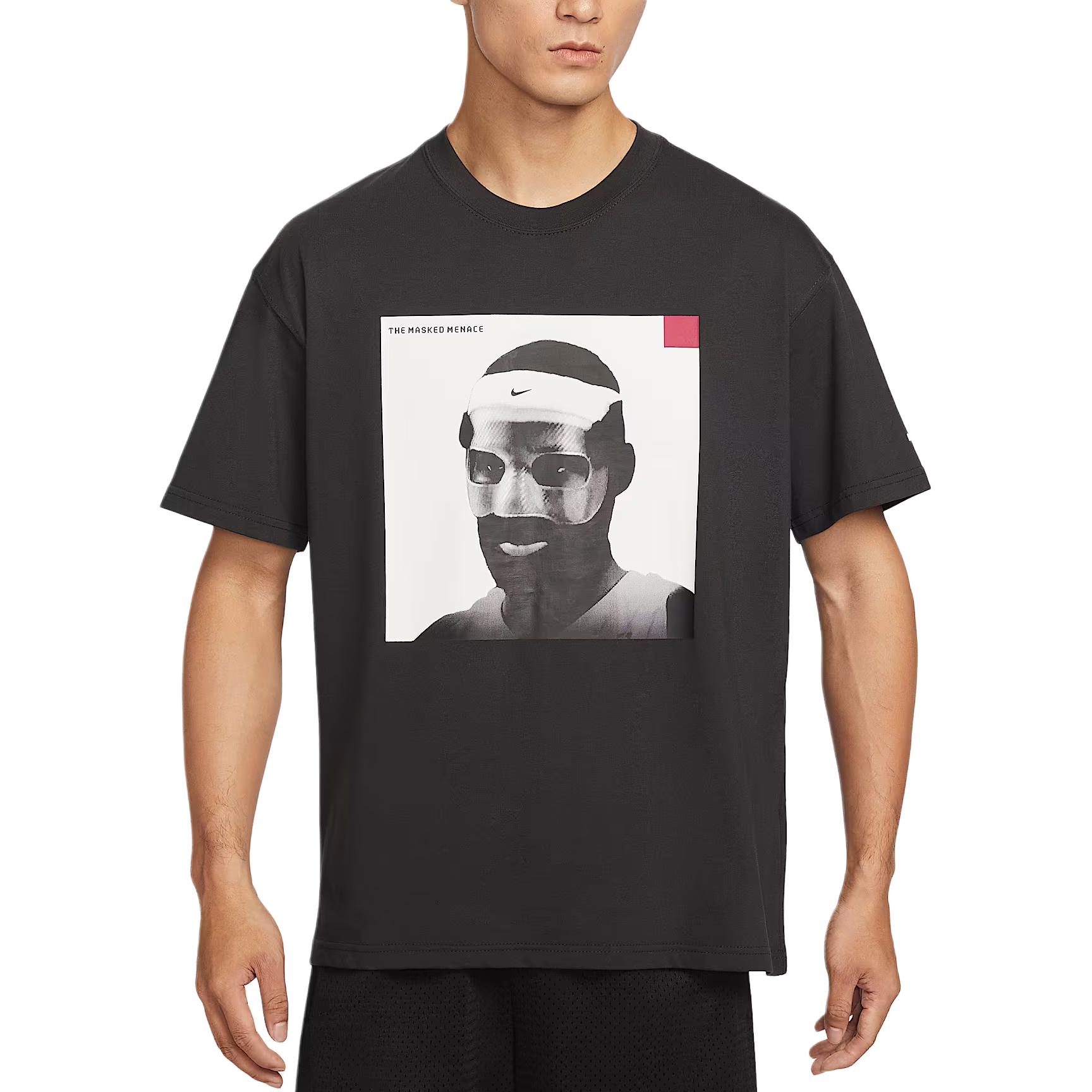 Nike LeBron Masked Menace Loose Fit Crew Neck Comfortable Short Sleeve Basketball Shirt Men tops IH8565-045 S