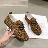Large size casual Doudou shoes women's autumn new leopard print light Doudou shoes casual single shoes women