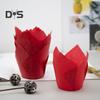 50 pezzi di carta usa e getta a forma di fiore di tulipano per muffin, utensili da cucina per fodere per cupcake